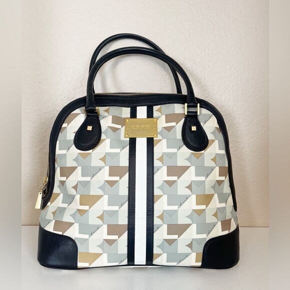 L.A.M.B. by Gwen Stefani Y2K Marsala Cambridge bowling bag style handbag - Picture 1 of 16